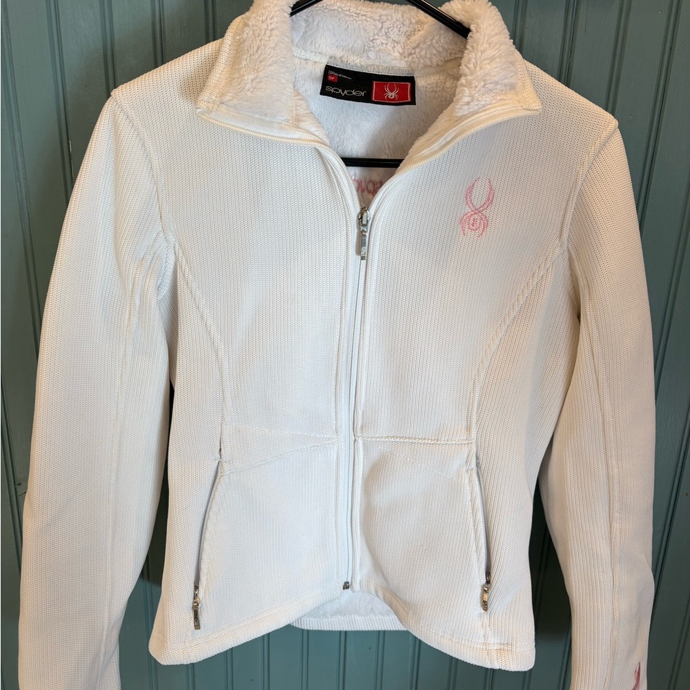 Spyder White Fleece Jacket